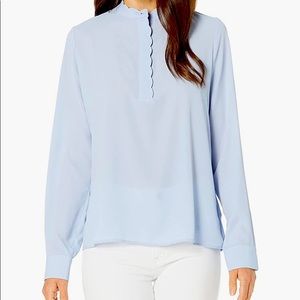 NWOT Calvin Klein Scalloped Collar Blouse